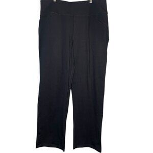 Active Zone 1X Pants Black Minimalist Comfy Basic Work Everyday Pant Plus Bottom